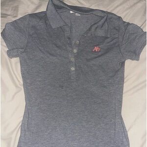 Aeropostale school polo, grey, size small
